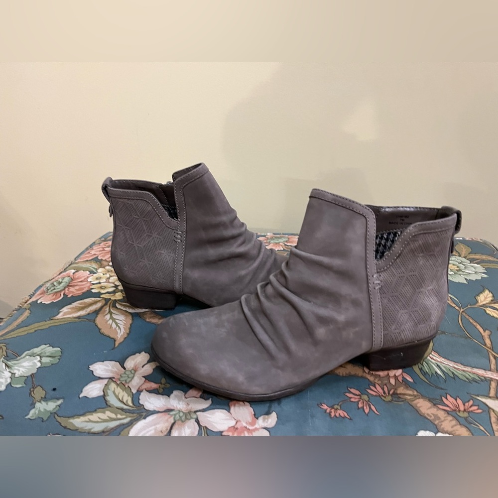 Never worn- suede booties…Rockport( Cobb Hill Collection. Size 7 med